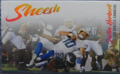 Justin Herbert #SHS-JHE Football Cards 2022 Panini Luminance Sheesh