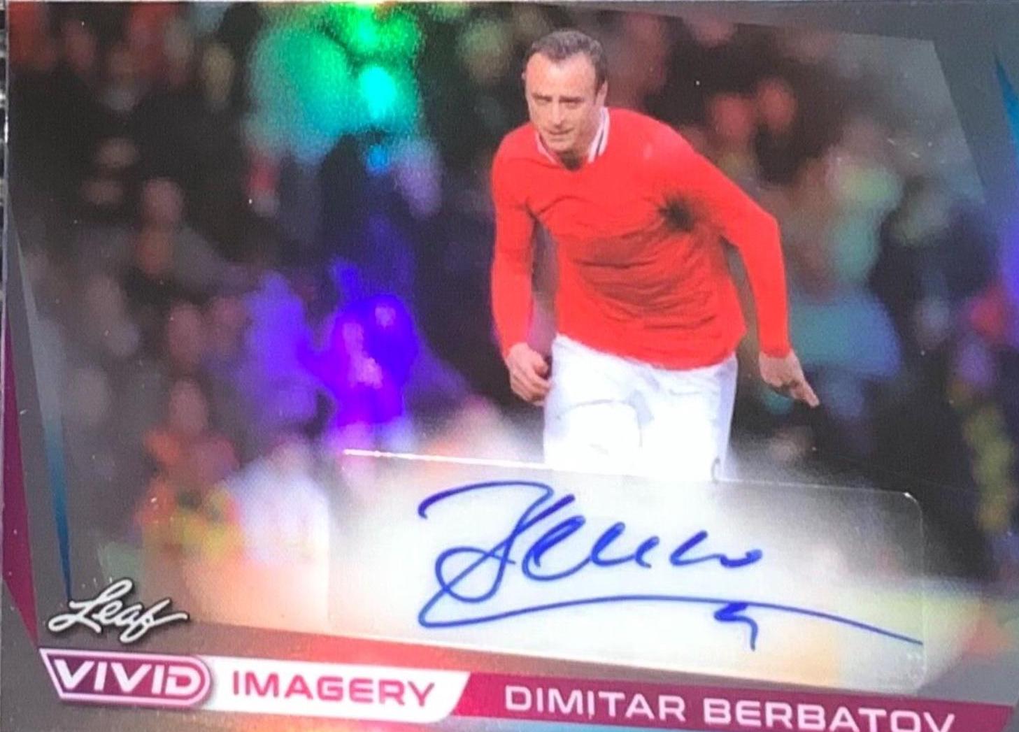 Dimitar Berbatov #BA-DB1 Soccer Cards 2022 Leaf Vivid Autographs