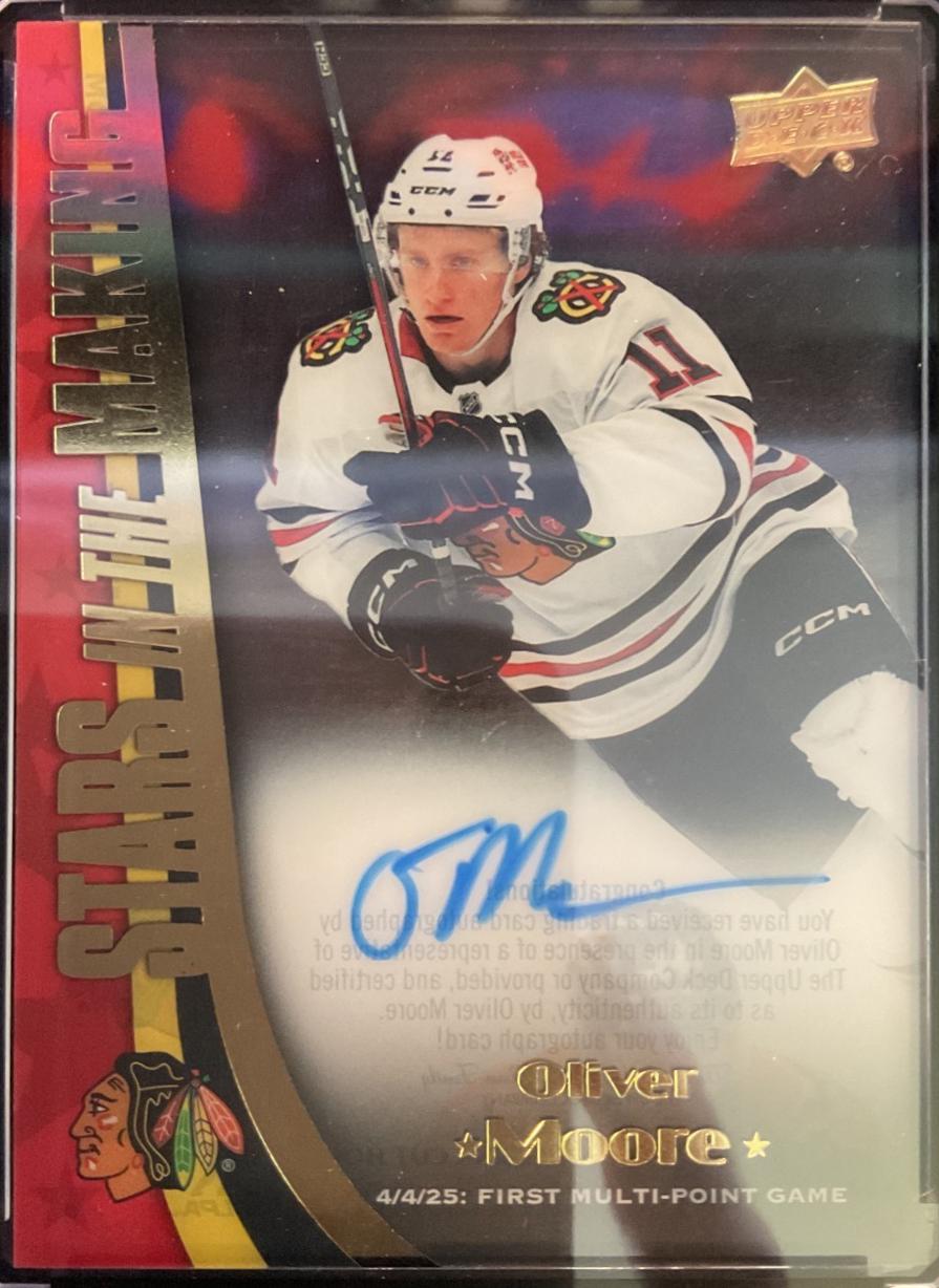 Oliver Moore #SMA-OM 2025-26 Upper Deck Clear Cut Hockey 2005-06 Upper Deck Stars in the Making