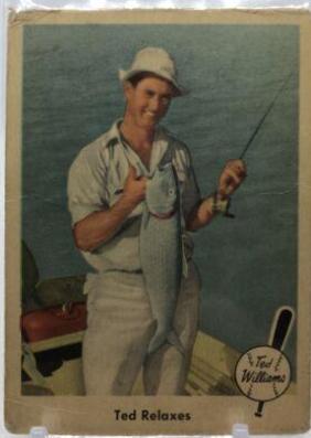Ted Relaxes #77 Baseball Cards 1959 Fleer Ted Williams