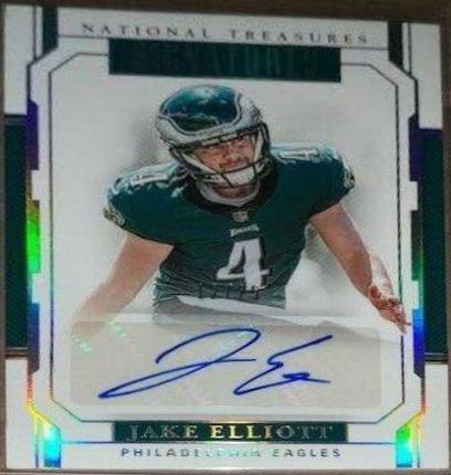 Jake Elliott Football Cards 2018 National Treasures Signatures