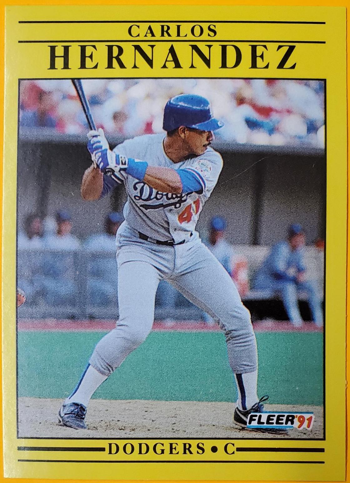 Carlos Hernandez #207 Baseball Cards 1991 Fleer