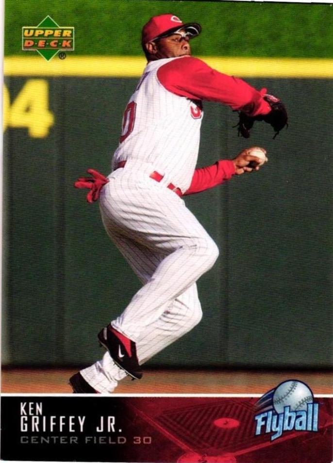 Ken Griffey Jr #30 Baseball Cards 2005 Upper Deck Flyball
