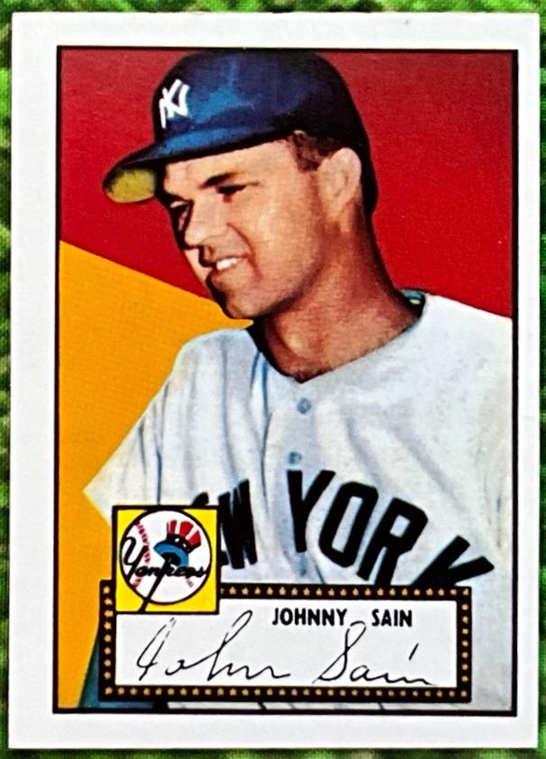 Johnny Sain #49 1983 Topps 1952 Reprint Baseball