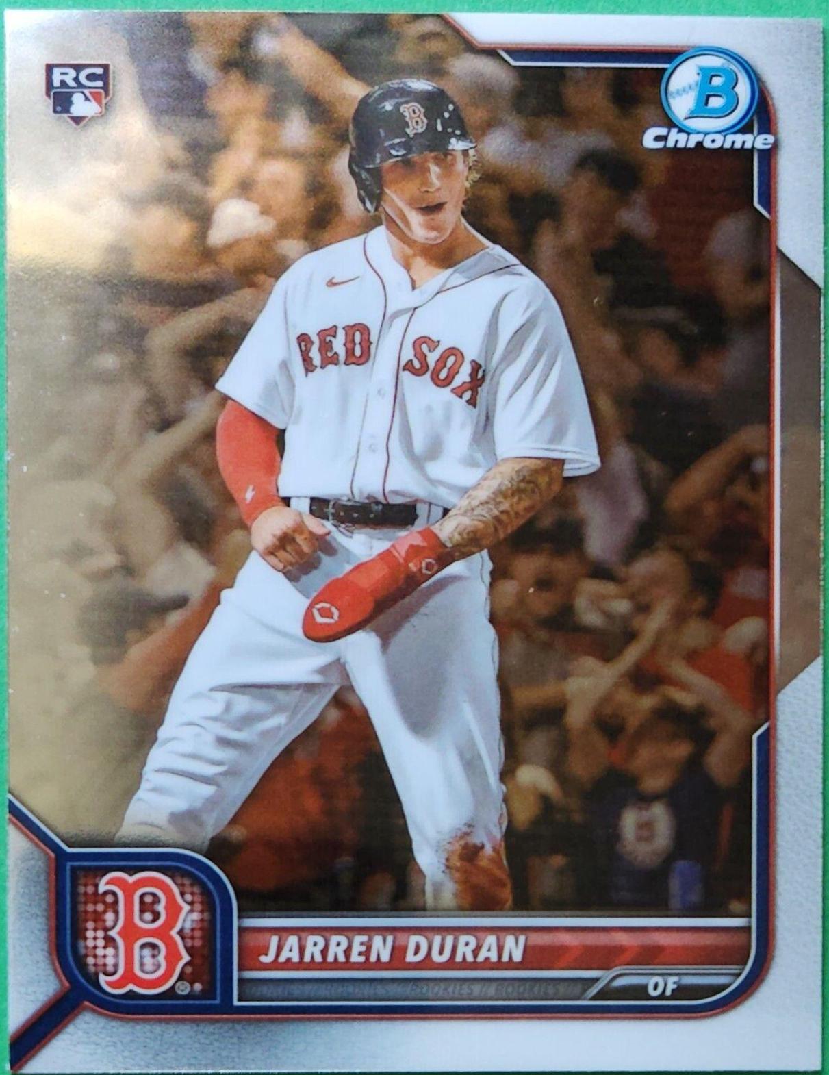 Jarren Duran #16 Baseball Cards 2022 Bowman Chrome