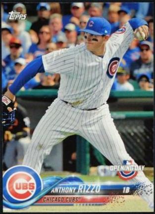Anthony Rizzo #6 Baseball Cards 2018 Topps Opening Day