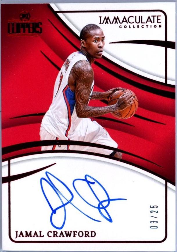 Jamal Crawford #1 Basketball Cards 2023 Panini Immaculate Signature