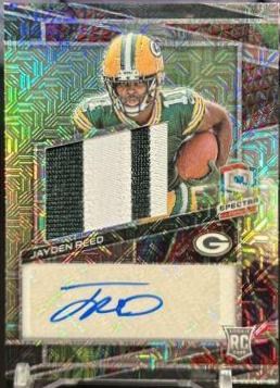 Jayden Reed #24 Football Cards 2023 Panini Spectra Rookie Autograph Meta
