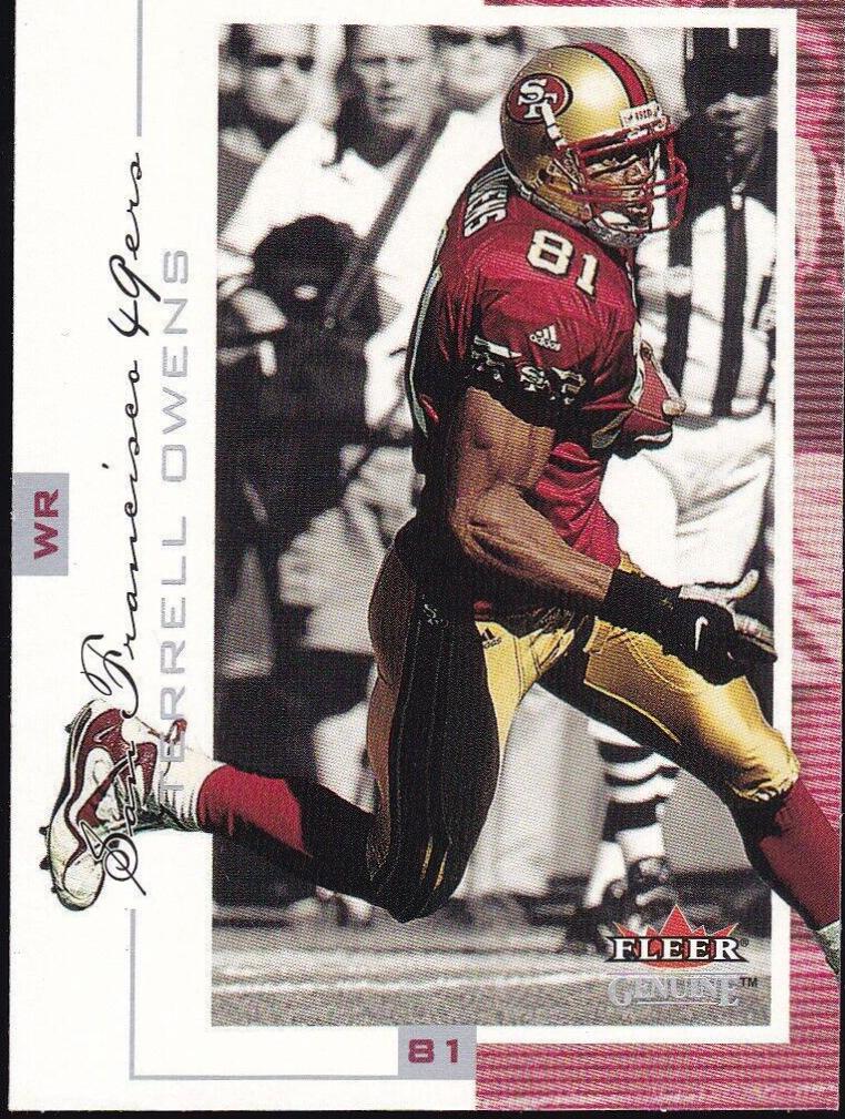 Terrell Owens #42 Football Cards 2001 Fleer Genuine