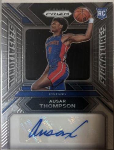Ausar Thompson #7 Basketball Cards 2023 Panini Prizm Sensational Signature