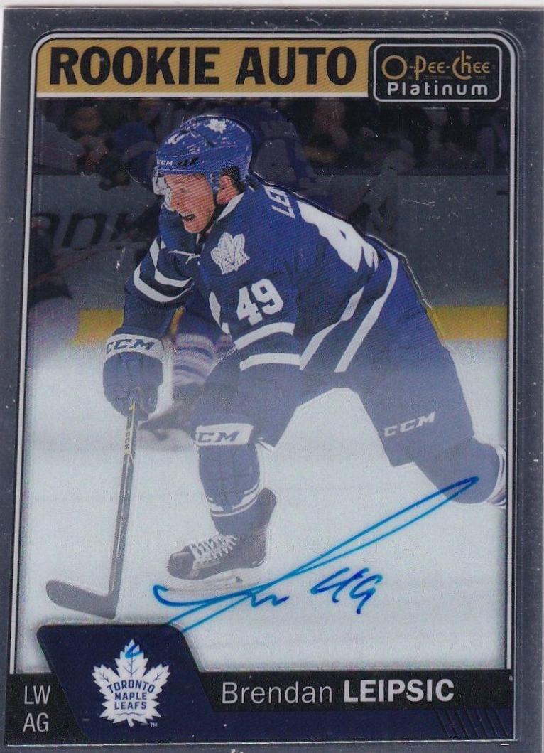 Brendan Leipsic #R-BL Hockey Cards 2016 O-Pee-Chee Platinum Rookie Autographs