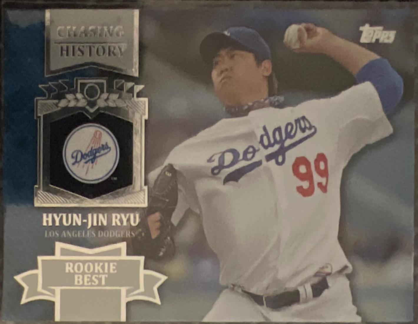 Hyun-Jin Ryu #CH-131 Baseball Cards 2013 Topps Chasing History