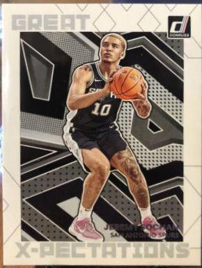 Jeremy Sochan #9 Basketball Cards 2022 Panini Donruss Great X Pectations