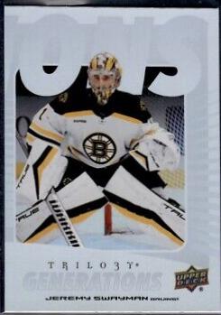 Jeremy Swayman #TG-10C Hockey Cards 2023 Upper Deck Trilogy Generations