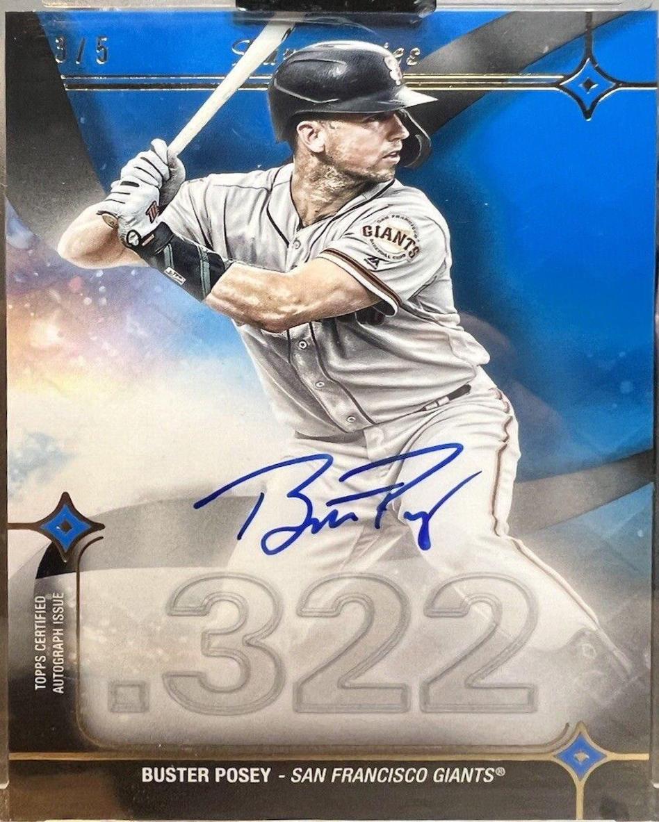 Buster Posey #HK-BP Baseball Cards 2023 Topps Luminaries Hit King Autograph
