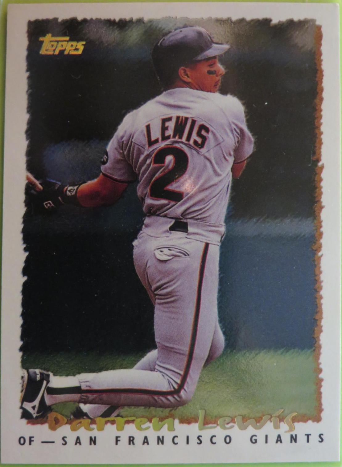 Darren Lewis #031 Baseball Cards 1995 Topps Cyberstats
