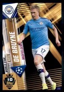 Kevin De Bruyne #S10 Soccer Cards 2019 Topps Match Attax 101 World Star