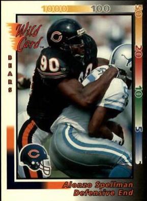 Alonzo Spellman #378 Football Cards 1992 Wild Card