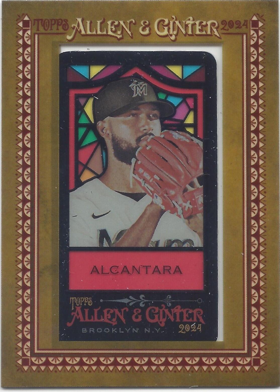 Sandy Alcantara #22 Baseball Cards 2024 Topps Allen & Ginter Stained Glass Mini