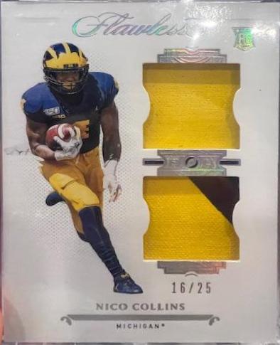 Nico Collins #26 Football Cards 2021 Panini Flawless Collegiate