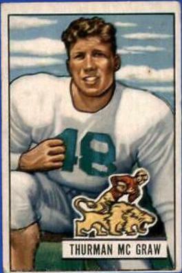 Thurman McGraw #27 Football Cards 1951 Bowman