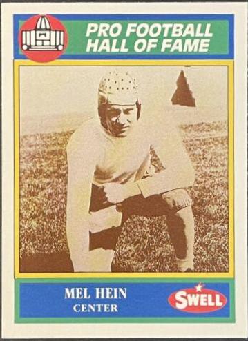 Mel Hein #7 Football Cards 1990 Swell Greats