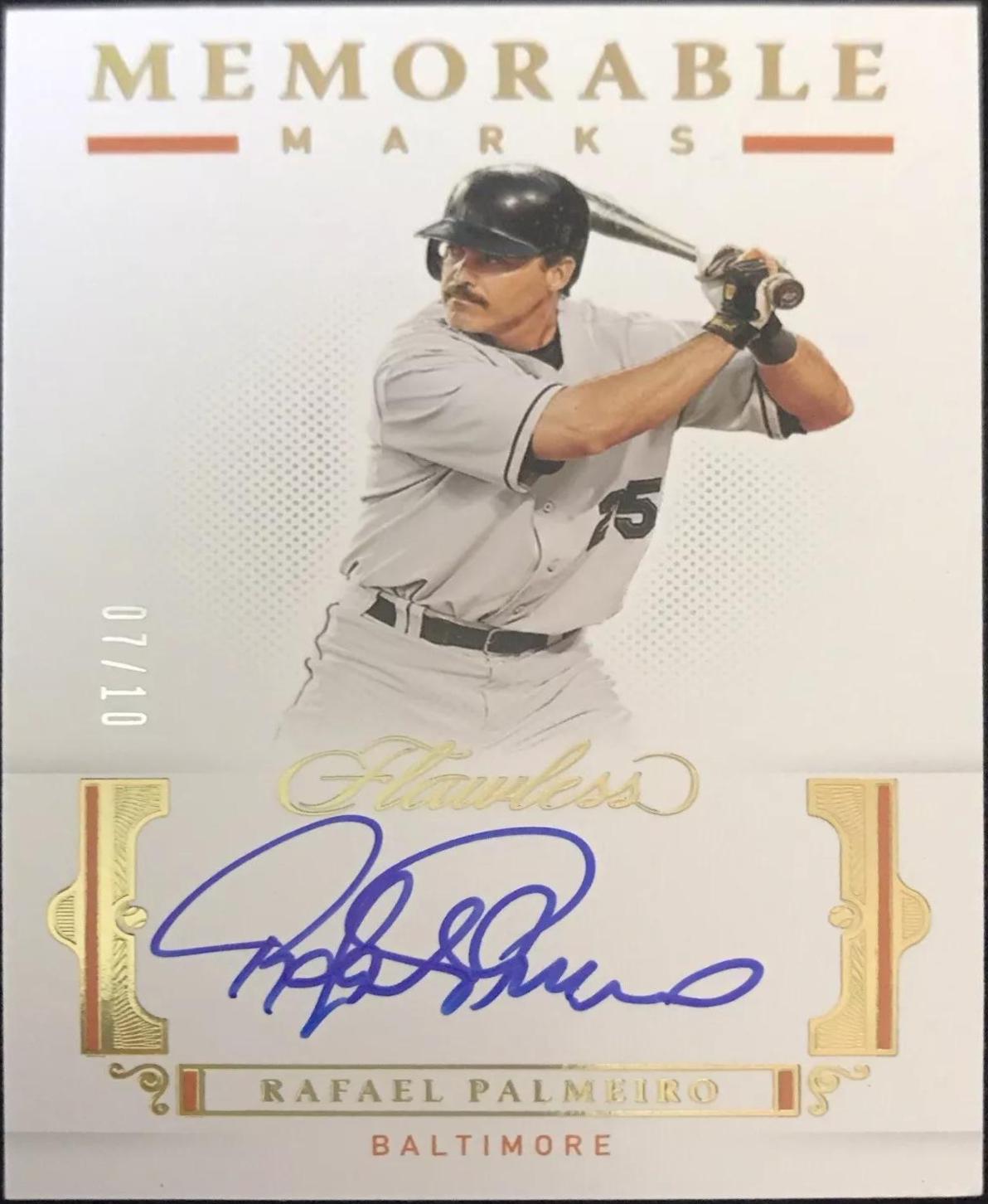 Rafael Palmeiro #MM-RP Baseball Cards 2021 Panini Flawless Memorable Marks