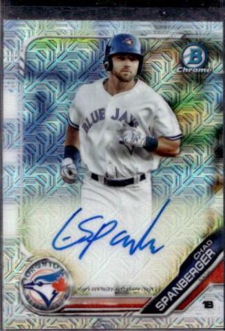 Chad Spanberger #CSP Baseball Cards 2019 Bowman Mega Box Chrome Autographs
