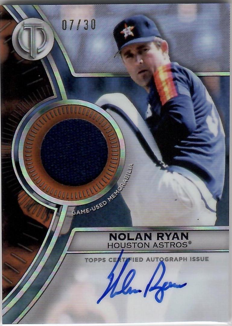 Nolan Ryan #TTTA-RY Baseball Cards 2025 Topps Tribute to Threads Autograph Relic