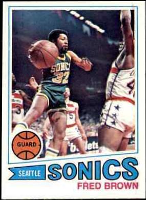 Fred Brown #30 Basketball Cards 1977 Topps