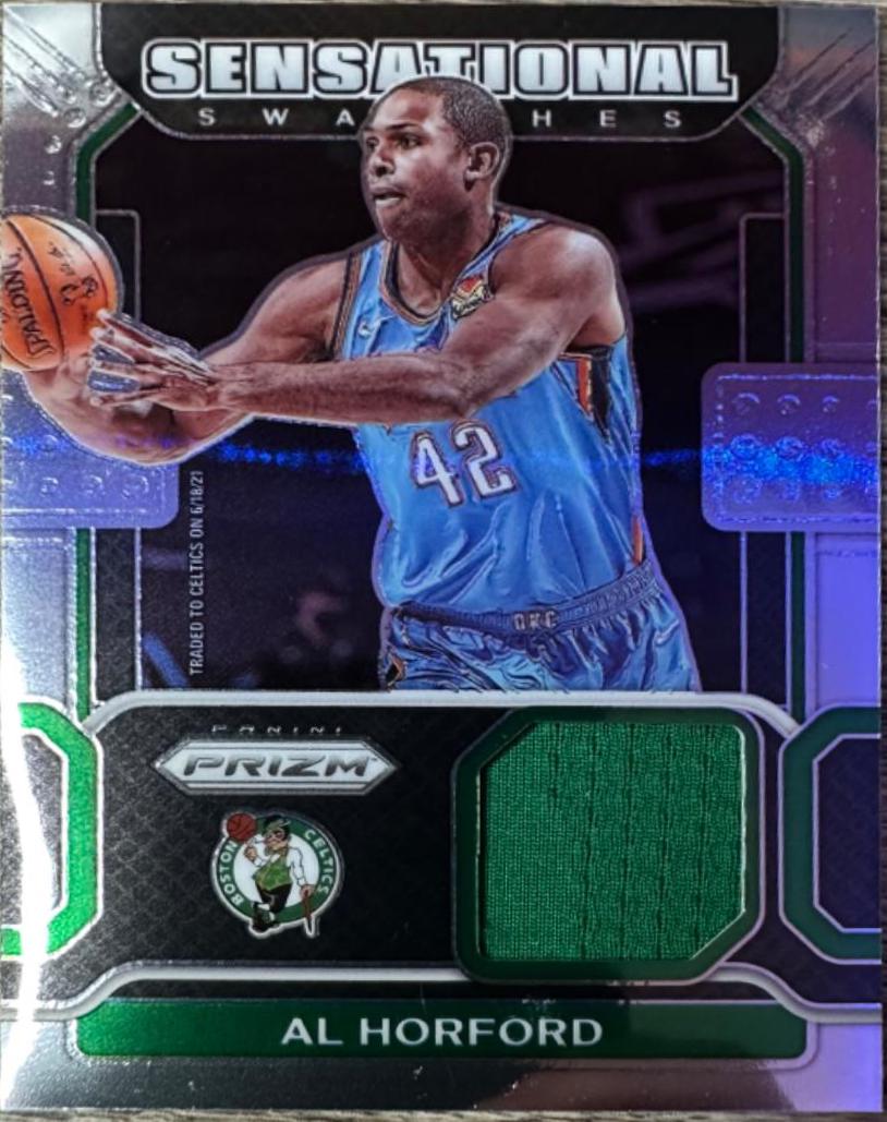 Al Horford #SW-ALH Basketball Cards 2021 Panini Prizm Sensational Swatches