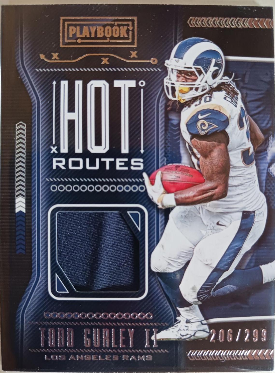 Todd Gurley II #HR-28 Football Cards 2018 Panini Playbook Hot Routes Relics