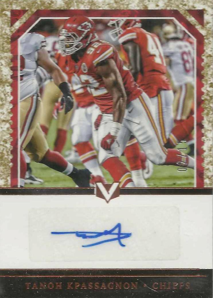 Tanoh Kpassagnon #VS-TK Football Cards 2017 Panini Vertex Signatures