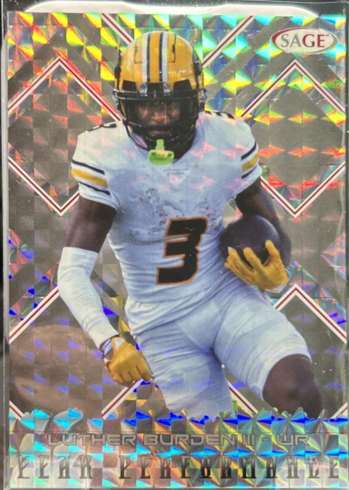 Luther Burden III #PK-LB Football Cards 2025 Sage Hit Peak Performance