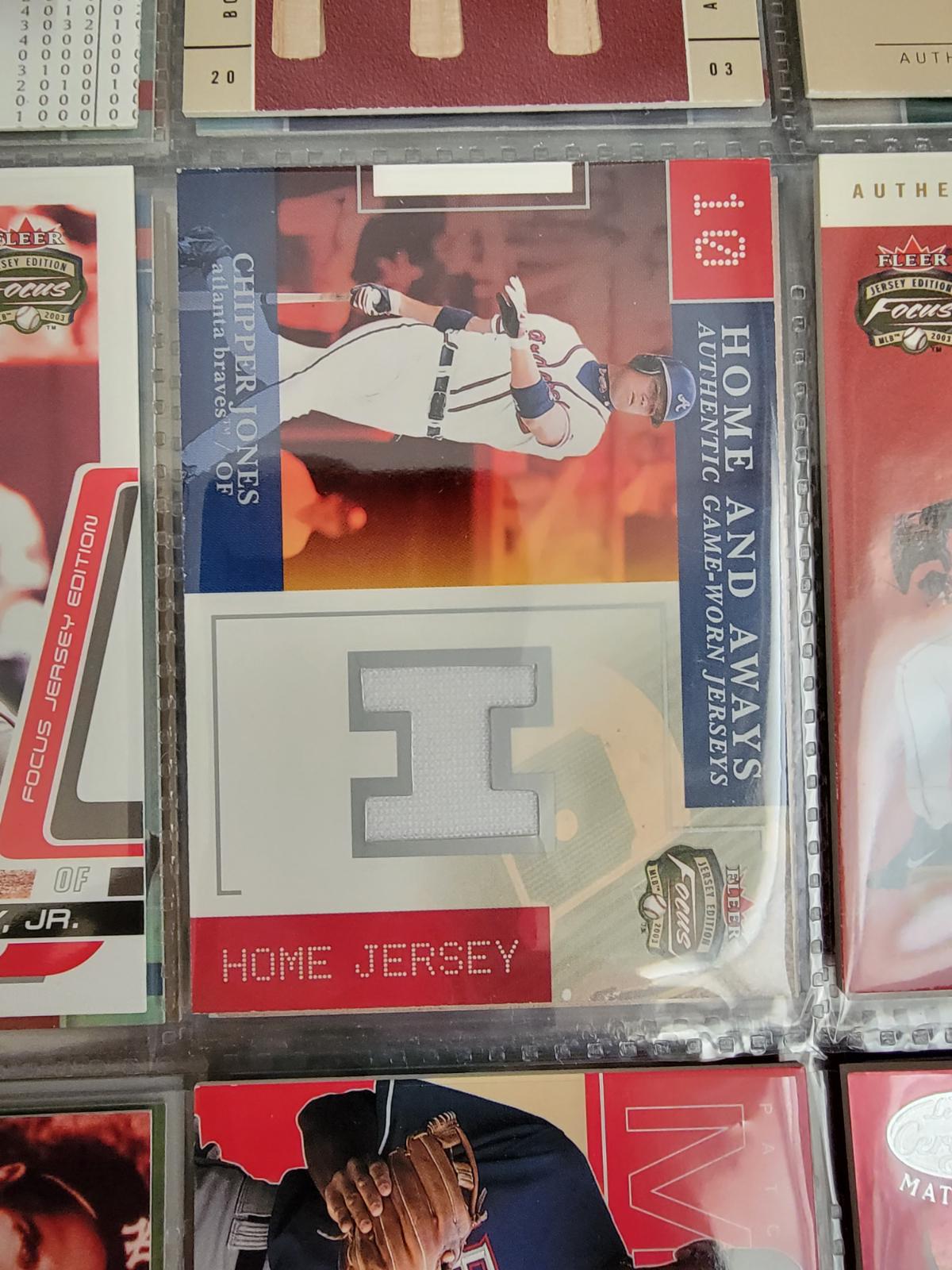 Chipper Jones #HA-CJ Baseball Cards 2003 Fleer Focus Jersey Home & Away