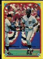 Ryne Sandberg, Jeffrey Leonard Baseball Cards 1988 Topps Stickercard
