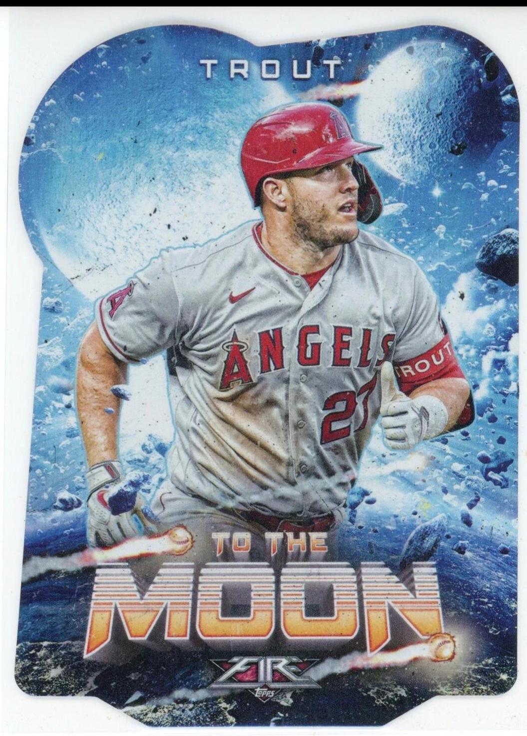 Mike Trout #TTM-10 Baseball Cards 2022 Topps Fire To The Moon