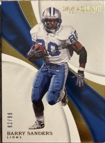 Barry Sanders #33 Football Cards 2017 Panini Immaculate Collection