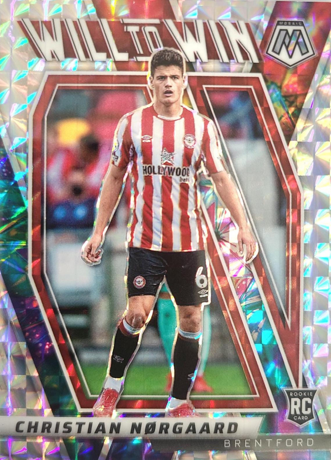 Christian Norgaard #23 Soccer Cards 2021 Panini Mosaic Premier League Will to Win
