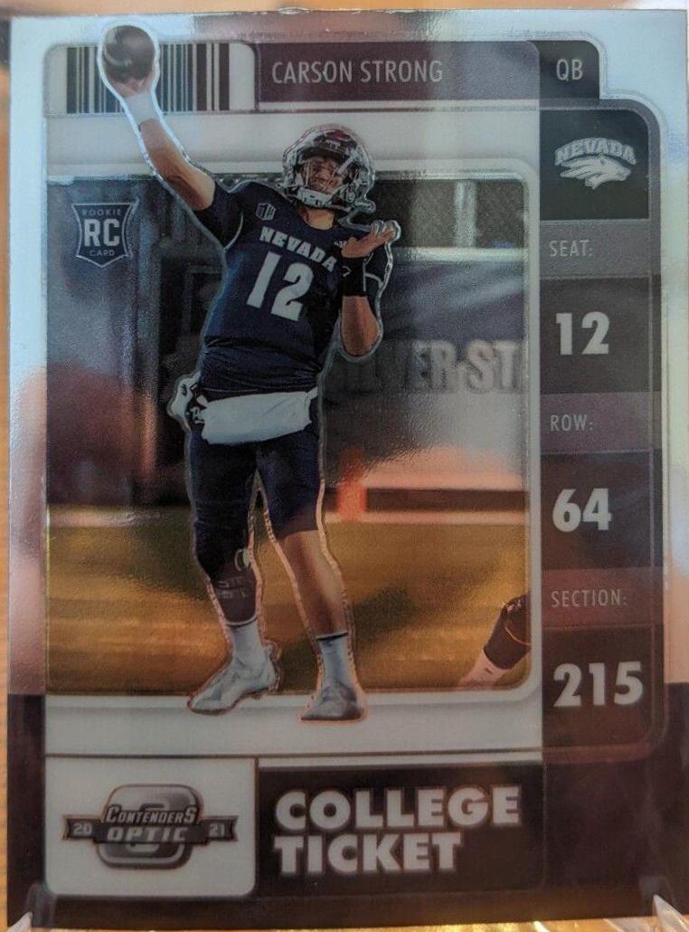 Carson Strong #11 Football Cards 2022 Panini Chronicles Draft Picks Contenders Optic