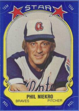 Phil Niekro #23 Baseball Cards 1981 Fleer Star Stickers
