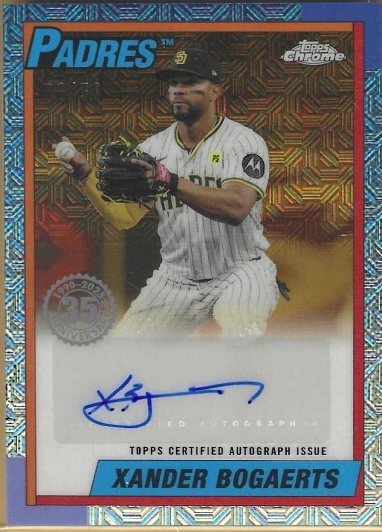 Xander Bogaerts #90CA-XB Baseball Cards 2025 Topps 1990 Chrome Autograph