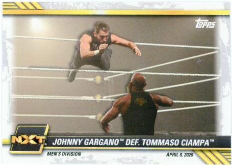 Johnny Gargano def. Tommaso Ciampa #9 Wrestling Cards 2021 Topps WWE NXT