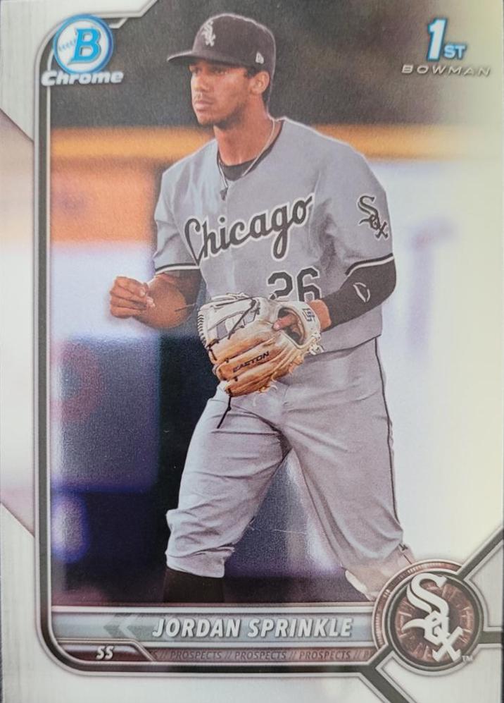 Jordan Sprinkle #BDC-183 Baseball Cards 2022 Bowman Draft Chrome