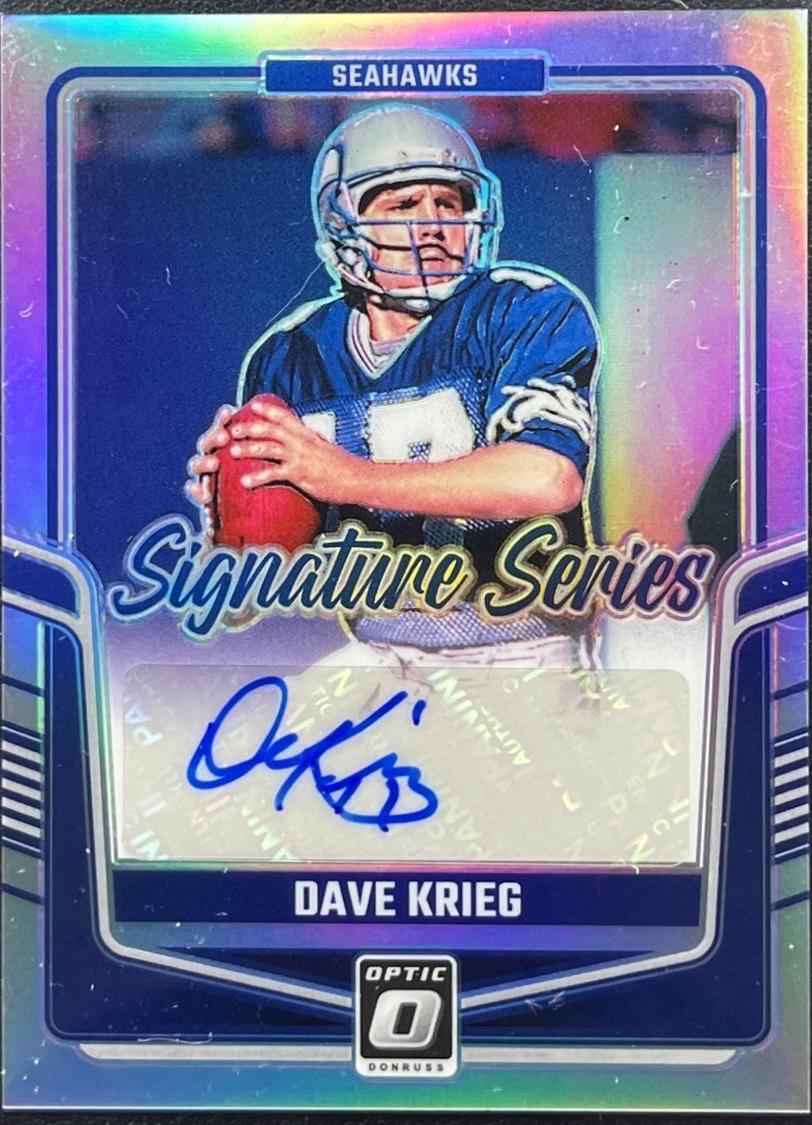 Dave Krieg #SSH-DKG Football Cards 2024 Panini Donruss Optic Signature Series Holo