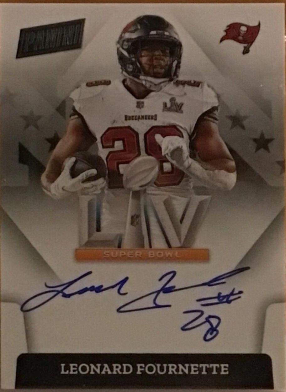 Leonard Fournette Football Cards 2022 Panini Illusions Super Bowl Signatures