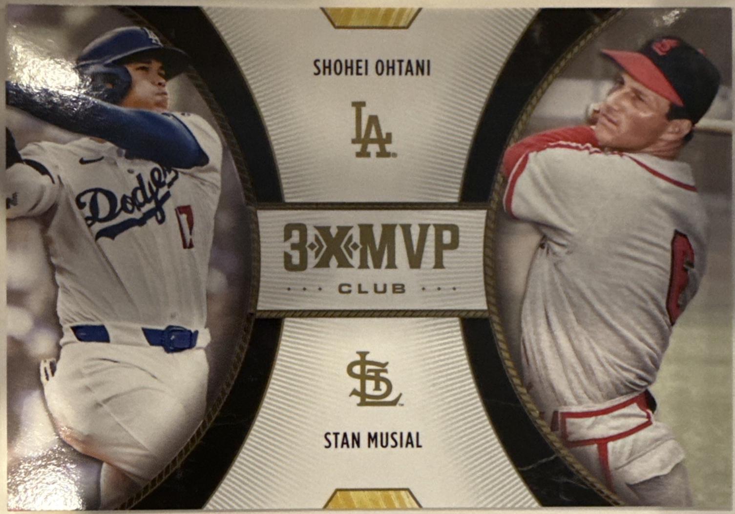 Shohei Ohtani / Stan Musial #D9 Baseball Cards 2025 Topps Welcome to the Club 3X MVP Dual