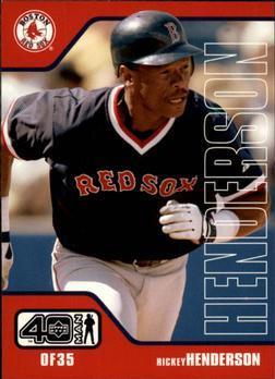 Rickey Henderson #285 Baseball Cards 2002 Upper Deck 40 Man