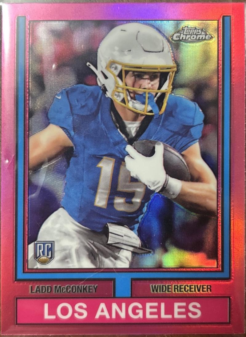 Heldense ヴィンテージ バーカート ティートロリー マホガニー×真鍮 Ladd McConkey [Pink Refractor] #74TF-10 Prices | 2024 Topps Chrome