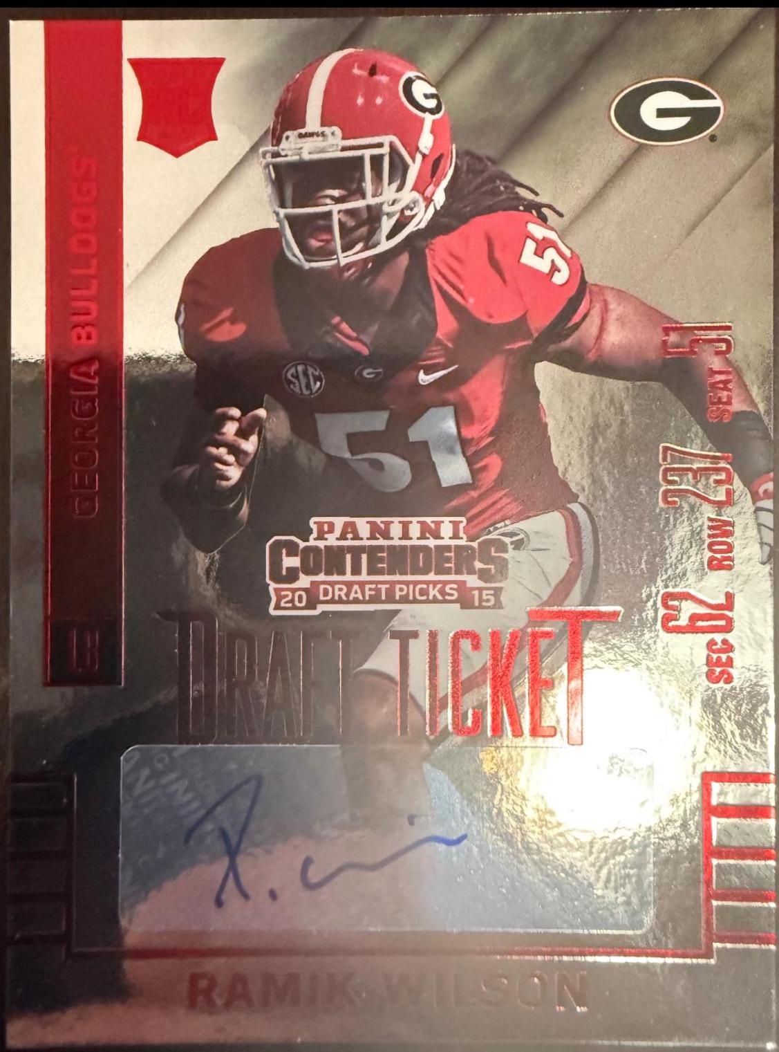 Ramik Wilson [Draft Ticket Red Foil Autograph] #241